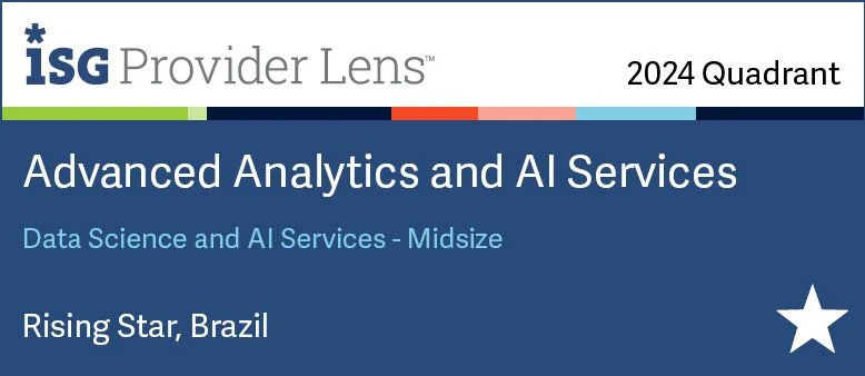 Selo ISG Provider Lens 2024: Maxxi Rising Star no Brasil em Data Science and AI Services (Midsize)